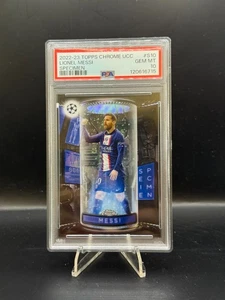Lionel Messi 2022-23 Topps Chrome UEFA Club Competitions Specimens #S10 (PSA 10) - Picture 1 of 2