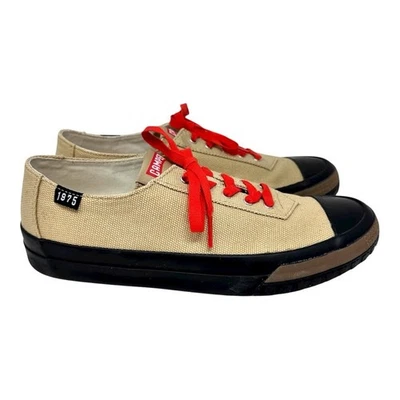 Camper Camaleon Canvas Sneakers Size US 9  Camel Cotton Red Laces Black Toe Cap - Image 1 of 4