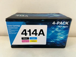 Kogain 414A Toner Cartridge BCMY 4-Pack Replacement HP LaserJet Pro Enterprise - Picture 1 of 5