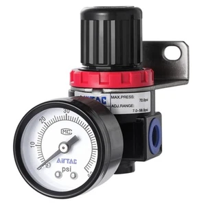Low Pressure Air Compressor Regulator Airtac AR2000 1/4'' NPT with Bracket an... - Picture 1 of 7