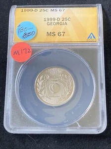 1999-D Georgia Washington Quarter MS 67 ANACS M172 - Picture 1 of 2