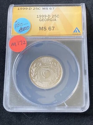1999-D Georgia Washington Quarter MS 67 ANACS M172 - Image 1 of 2