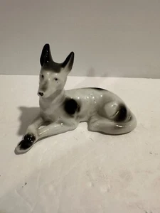 VTG Glossy Spotted Small Puppy Dog Figurine Japan 4" long - Picture 1 of 11