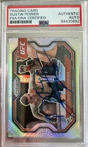 2023 Prizm UFC Dustin Poirier Auto Silver DNA Certified Pop 1 PSA Authentic💎🔥 - Picture 1 of 3