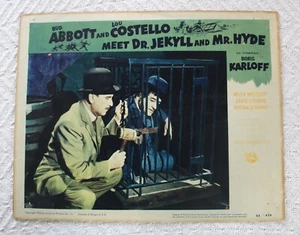 1953 "ABBOTT & COSTELLO MEET DR. JEKYLL & MR. HYDE" w/ BORIS KARLOFF LOBBY CARD - Picture 1 of 6
