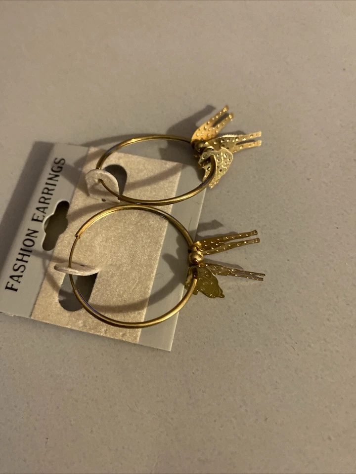 3D-серьги с животными золотистые - Изображение 1 из 1