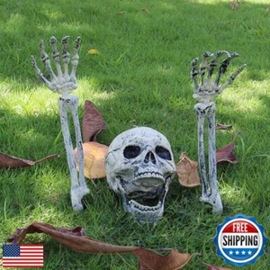 AISENO Estacas Esqueleto Realistas Decoraciones de Halloween para Estacas de Césped Jardín - Imagen 1 de 5