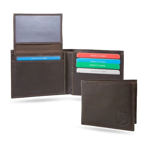 Boston Celtics NBA Brown Leather Billfold Wallet - With RFID Blocking Cover