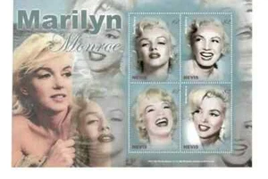 Nevis, 2004, Marilyn Monroe Souvenir Stamp Sheet Of 4 Stamps, MNH Philatelic Gem - Picture 1 of 2