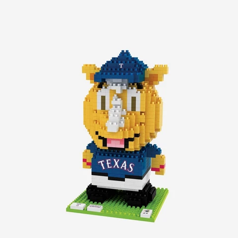 FOCO BRXLZ MLB Licensed Texas Rangers Team Mascot 3-D Construction Toy Cover