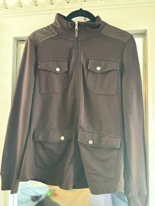 Lauren Ralph Lauren Active Womens Brown Full Zip Jacket Size M 4Front Pockets - Picture 1 of 6