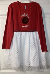 NWT Christmas Dear Santa I’ve been Naughty / Nice All Year Dress S 6 / 7 - Picture 1 of 5
