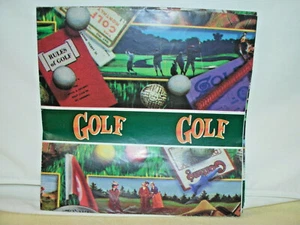 WRAPPING PAPER- Gift Wrap--**GOLF** Theme/Print-- 2 sheets---NEW/ no pkg - Picture 1 of 1