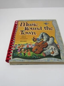 Vintage 1959 Music Round The Town Book Red Spiral Bond Kinderbuch #US19 - Bild 1 von 14