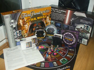 JUEGO DE MESA TRIVIAL PURSUIT DVD STAR WARS SAGA EDICIÓN 100% COMPLETO PARKER TV Foto 1 de 4