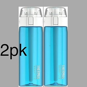 Thermos Smart Lid Connected Hydration Bottles 2PK FitBit USB App BT Blue 24oz - Picture 1 of 6
