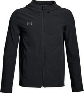 Under Armour Challenger II Storm Shell Hooded Boy's Black Jacket Youth Small - Picture 1 of 2