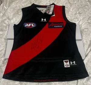 Essendon Michael Hurley Hand Signed 2020 Under Armour Jumper Guernsey M BNWT - Picture 1 of 18