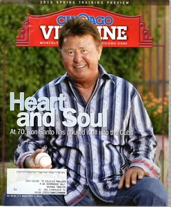 2010 (marzo) Revista de béisbol Chicago Cubs Vine, Ron Santo, entrenamiento de primavera ~ en muy buen estado - Imagen 1 de 10