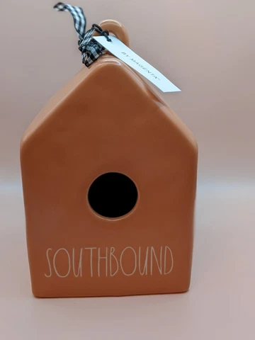 NEW Rae Dunn Artisan Collection by Magenta Southbound Orange Birdhouse Halloween Cover
