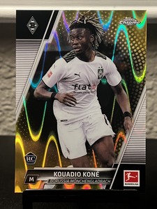 2021 Topps Chrome Bundesliga Gold RayWave Refractor Kouadio Kone Koné Rookie RC