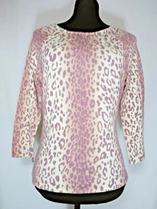 Classiques Entier Purple Pink Silk Cashmere Sweater Boat Neck Beads Sequins Med - Picture 1 of 12