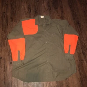 Columbia Shirt XXL Brown Orange Long Sleeve Button Up Shooting Hunting - Picture 1 of 15