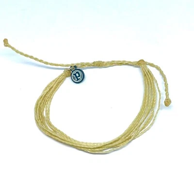 Pulsera Pura Vida - Impermeable, Banda Ajustable Amarilla Foto 1 de 3