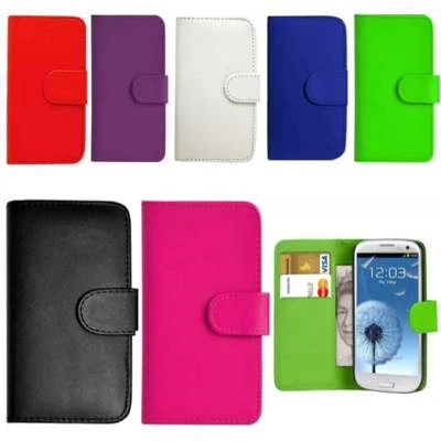 For J3 J310 J320 J3-6 Black Wallet Leather Book Case Cover Samsung Galaxy Phone  - Image 1 of 3