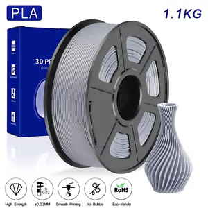 JAYO 1,75mm PLA Silber 3D Drucker Filament 1,1KG FDM geringe Schrumpfung ordentlich gewickelt - Bild 1 von 7