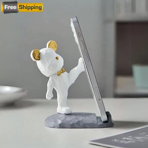 1 pièce support de téléphone ours mignon support de téléphone portable dessin animé organisateur de bureau support mobile - Photo 1 sur 6
