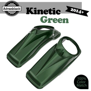 KINETIC GREEN For Harley Touring 14+ Advanblack 8" Saddlebag Speaker Lids - Picture 1 of 7