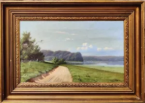 Kai Drews (1884-1964): LAKE LANDSCAPE, original oil painting. - Picture 1 of 6