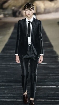 Saint Laurent mens tailored jacquard pants. 52/36. $1090 - Image 1 of 4