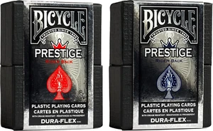 Prestige Playing Cards 2Pk - Waterproof Plastic, Red & Blue - Picture 1 of 12