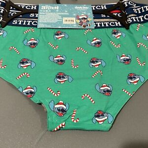 Disney Stich Christmas 3 Pack Hipsters Panties Red Grey Green Logo Size X-Large