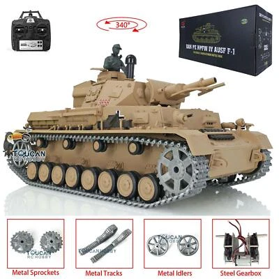Henglong 1/16 7.0 Upgraded Panzer IV F RTR BB IR RC Tank 3858 Metal Tracks Idler - Image 1 of 4