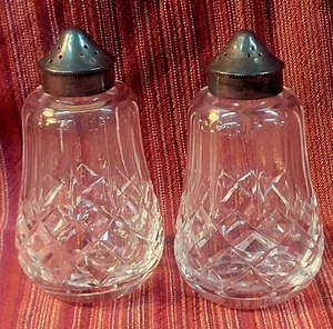 Vintage Pair of Waterford Crystal Salt & Pepper Shakers Alana Glandore Pattern - Picture 1 of 6
