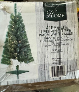 Celebrations 4 ft. Pine LED Tree Christmas Tree New in Box Warm White NEW! - Picture 1 of 1