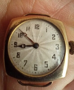 Rolex Rare Original 9ct. Gold Antique Cushion Case Watch W&D - Picture 1 of 12