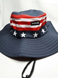 + Hurley Vagabond Patriot Boonie Sun Hat Boonie Yupoong Surf Sz S/M - Picture 1 of 6