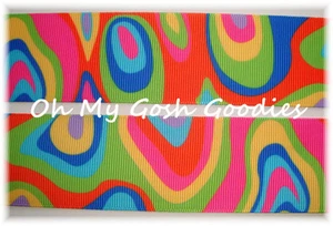 1 ROLLO IZQUIERDO 25 YARDAS VENTA 2 1/4 CHEERTASTIC TYE BRILLANTE TINTE GROSGRAIN CINTA ANIMACIÓN - Imagen 1 de 1
