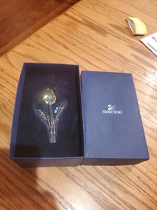 Brand NEW!! Swarovski Crystal Tulip Yellow SCS Renewal Gift 2004 New w/Box - Picture 1 of 3