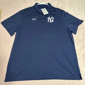 NWT Men's XXL Nike Cooperstown Collection Polo MLB New York Yankees Navy Shirt - Picture 1 of 5