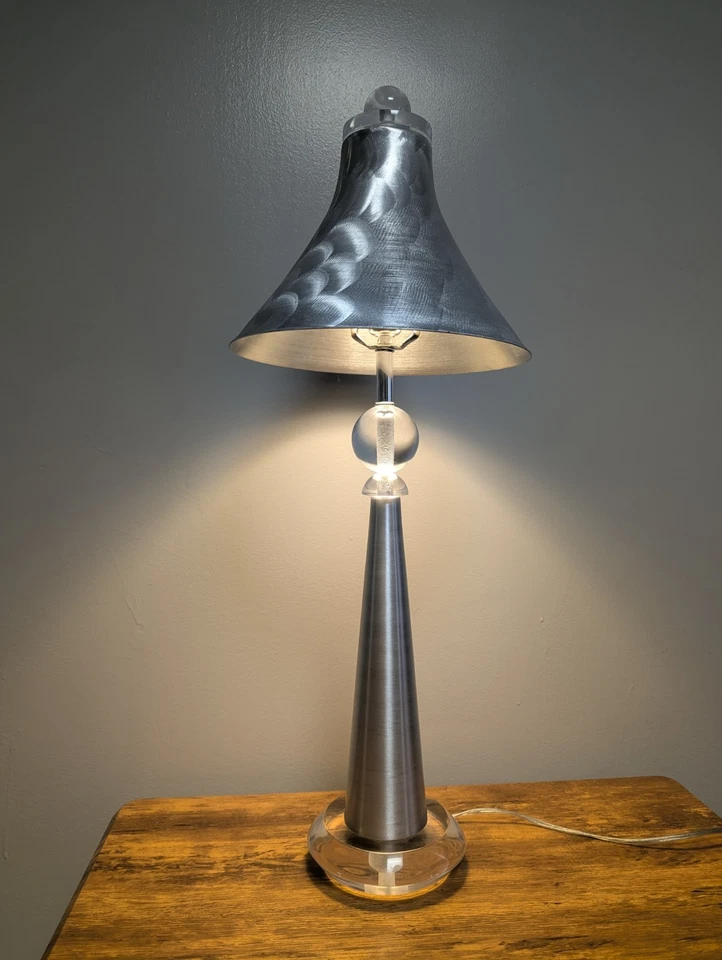 Modern Luxury Hand-Forged Aluminum Acrylic Table Lamp， Non-Slip Noise-Free Base, - Image 1 of 4