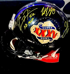 Ray Lewis Jamal Lewis Trent Dilfer Signed AUTHENTIC Helmet Mounted Memories /250 - Picture 1 of 2