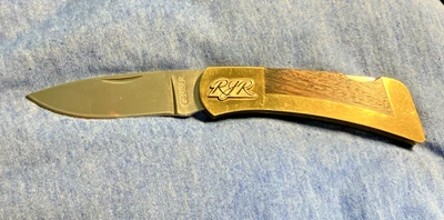 NAVAJA PLEGABLE R J REYNOLDS PRESENTACIÓN GERBER FSII Con EMBLEMA ORO 10K Foto 1 de 4