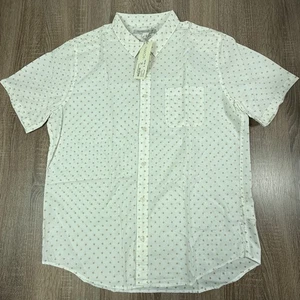 Outerknown S.E.A. Sun Dot Hemd Herren XL Baumwolle Hanfmischung Weiß Kurzarm - Bild 1 von 10