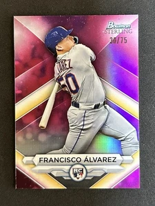 2023 Bowman Sterling Francisco Alvarez #BSR-12 Rookie RC Magenta Refractor /75 - Picture 1 of 2