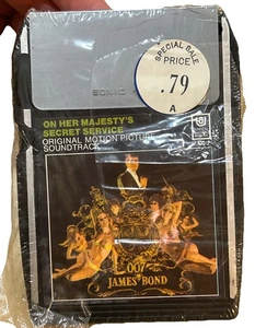 "On Her Majesty's Secret Service" 8-Track Tape JAMES BOND 007 Movie Soundtrack - Picture 1 of 6